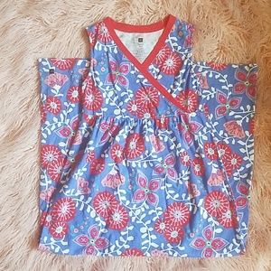 Tea Girls long maxi dress blue red v neck 12